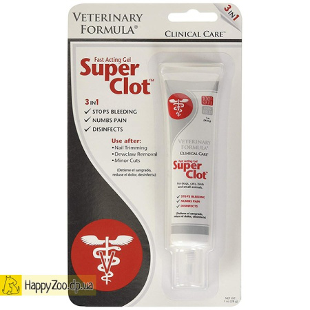 Clinical Care Super Clot кровоостанавливающий, обезболивающий, дезинфицирующий гель для обработки ран