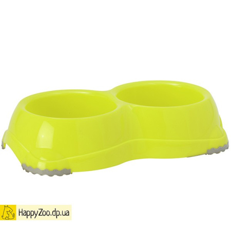 Moderna СМАРТИ двойная миска пластиковая для собак и котов №1, 2Х650 мл, d-14 см