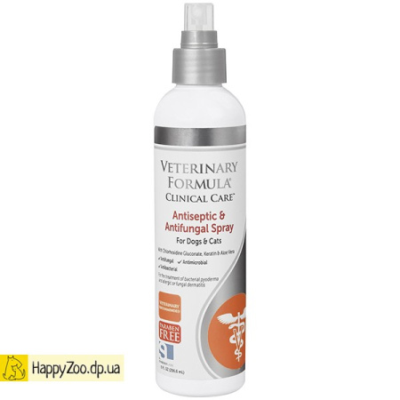 Antiseptic&Antifungal; Spray атисептический и противогрибковый спрей с хлоргексидином, кератином, алоэ вера для собак и котов